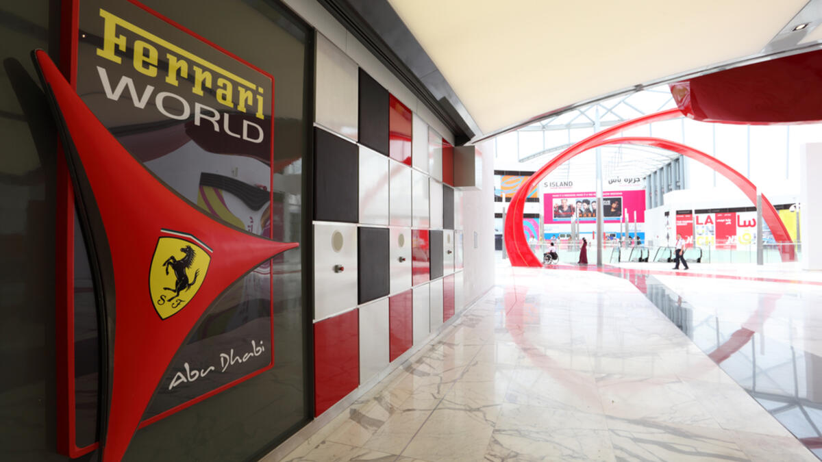 The entrance of Ferrari World Theme Park in Abu Dhabi. (Shutterstock/ File Photo)