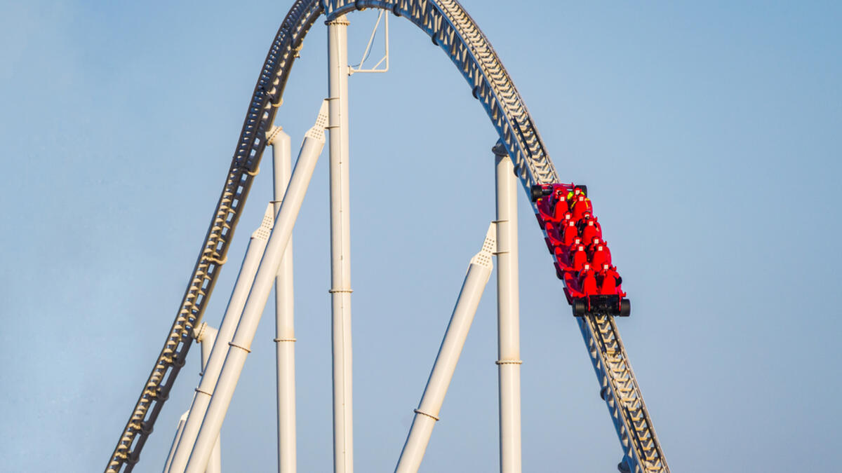 Formula Rossa, the fastest roller coaster in the world in Ferrari World at Yas Island. (Shutterstock/ File Photo)