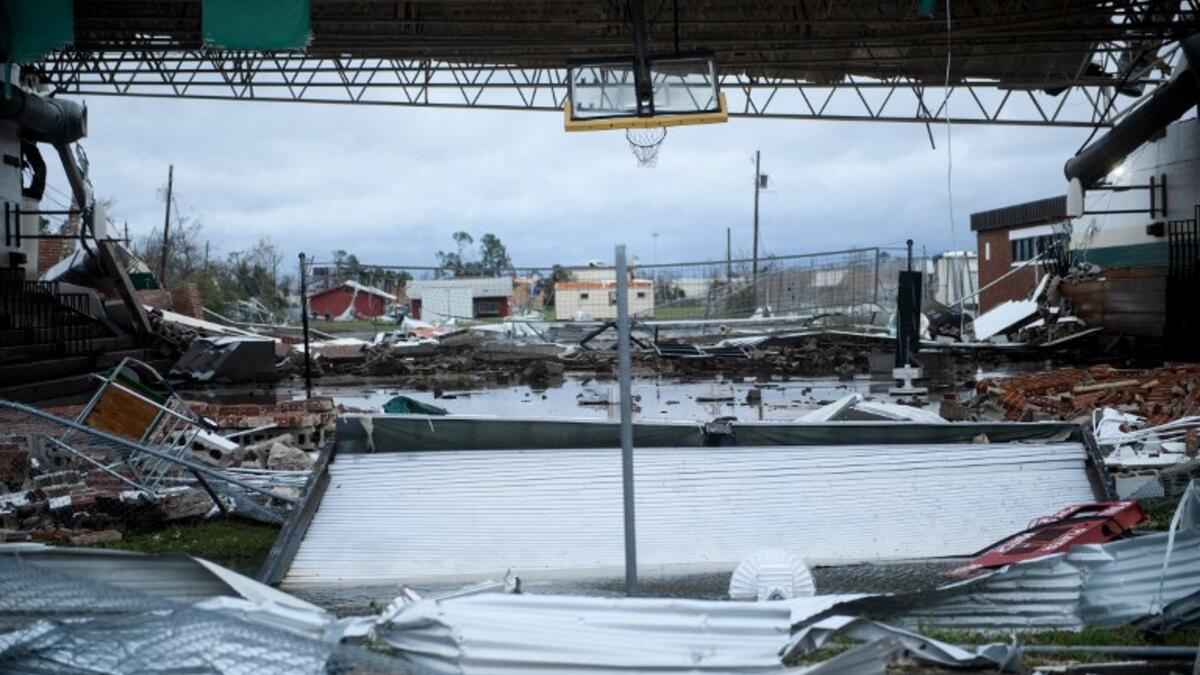 Storm damage is seen after Hurricane Michael in Panama City, Florida on October 10, 2018. (Brendan Smialowski / AFP)