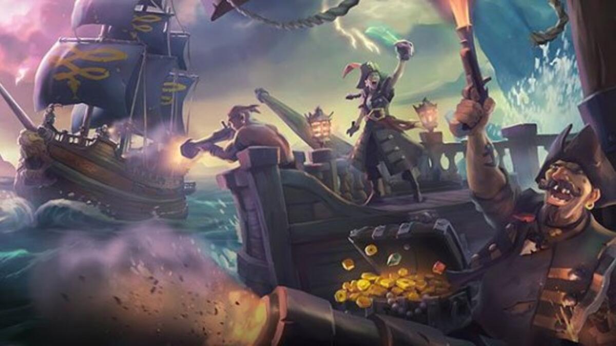 لعبة Sea of Thieves: سفينة القراصنة الخاصة بك وكل لاعب لديه دور مختلف فهناك من يرفع الأشرعة ومن يوجه السفينة وآخرون لتجهيز المدافع وإطلاقها على سفن الأعداء، كما يمكن سرقة السفن عند مهاجمتها.