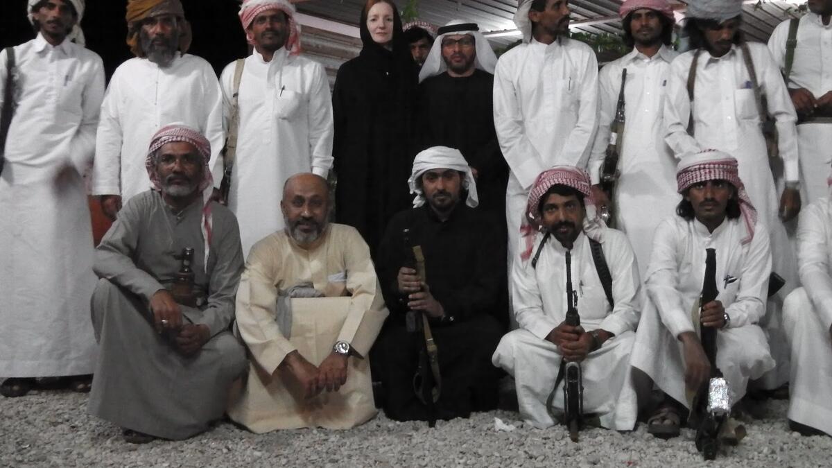 Kendall with Yemeni tribesmen. (Elisabeth Kendall)
