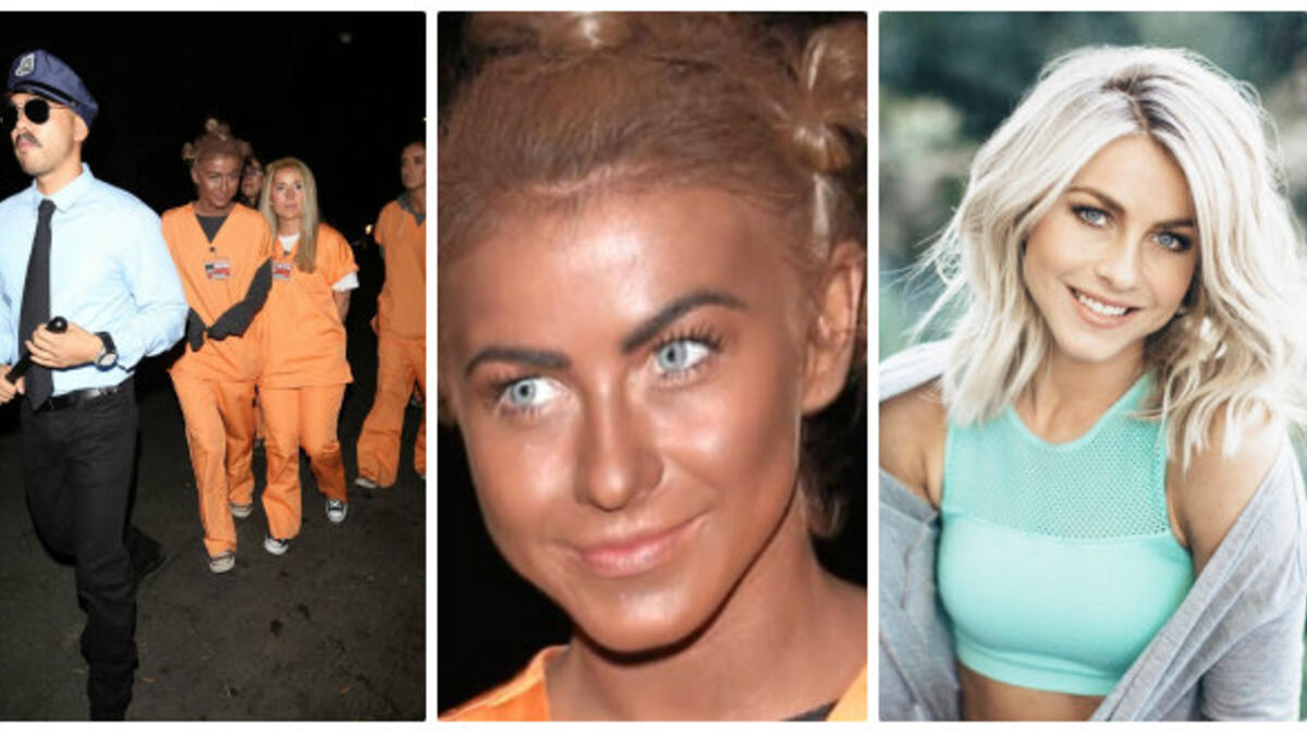 الممثلة "جوليان هوغ": أثارت صورتها خلال احتفالها بعيد الهالوين جدلاً كبيرًا، فقد تنكرت بشخصية "Crazy eyes" من فيلم "Orange is the new black" وهي شخصية فتاة من أصول أفريقية مضطربة نفسيًا ولونت هوغ وجهها باللون الأسود.