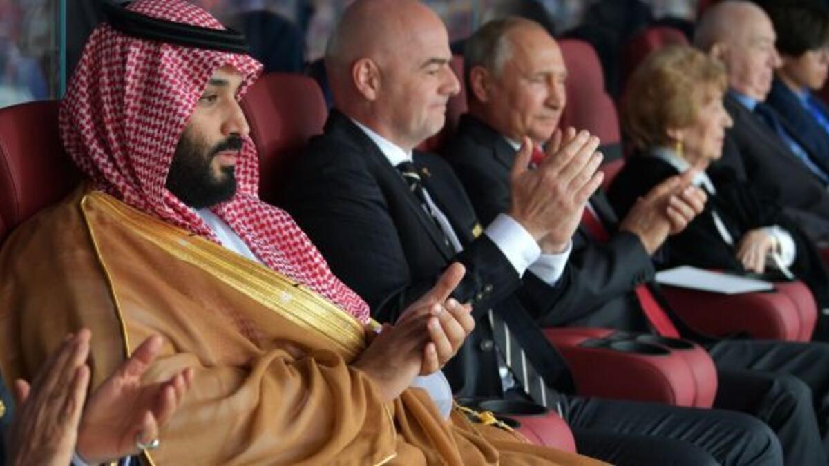 ولي العهد السعودي الأمير محمد بن سلمان حرص على مؤازرة منتخب "الخضر"، أمام المنتخب الروسي في المبارة الافتتاحية.