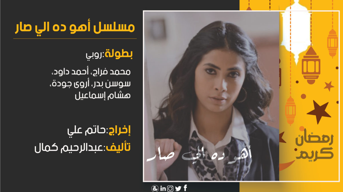 أهو ده الي صار: تدور أحداث المسلسل في إطار درامي حول المعاناة التي تقابلها المرأة الصعيدية، واختلاف الأفكار والعادات والتقاليد، وغيرها من القضايا الاجتماعية التي تخص المرأة.