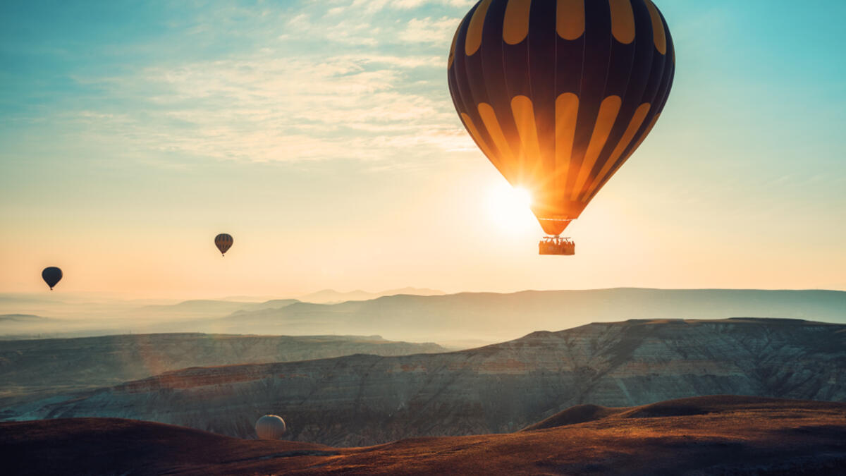 Hot air balloons flying over the valley at Cappadocia, Turkey (Shutterstock/File Photo)