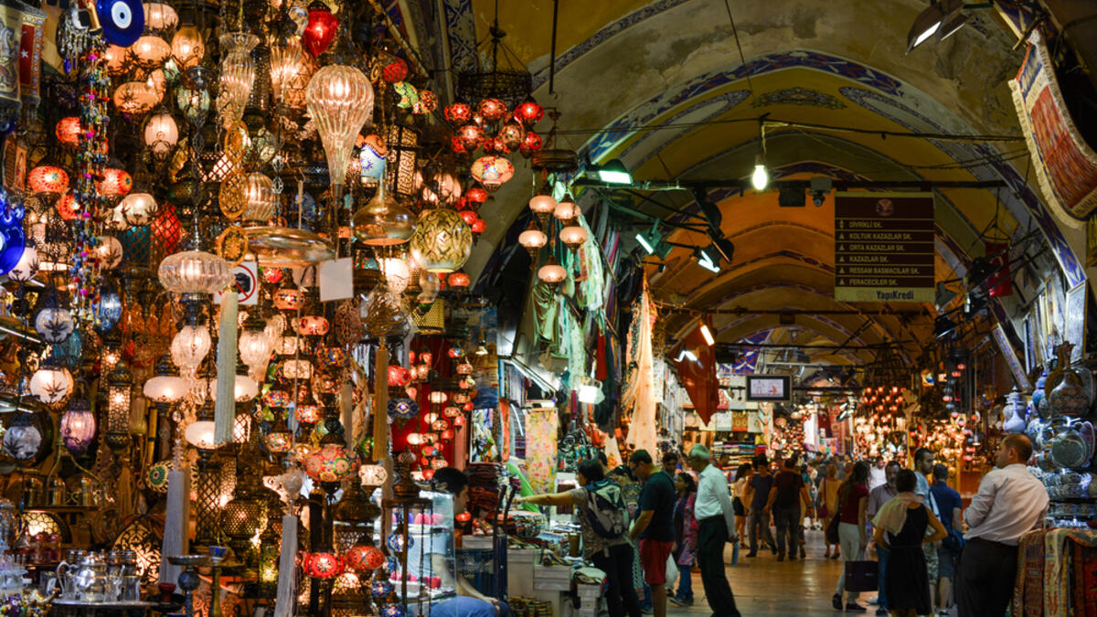 Mosaic Ottoman lamps from Grand Bazaar in Istanbul (Shutterstock/File Photo)