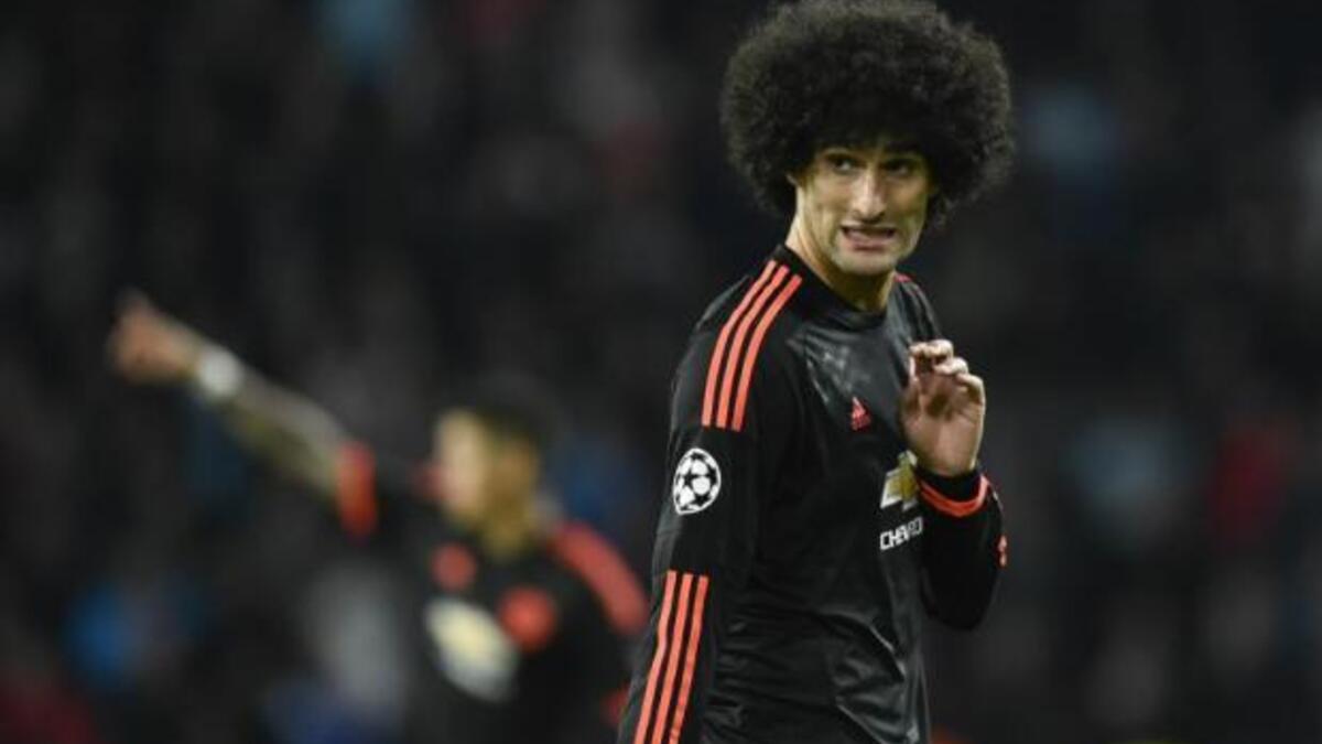 لاعب الوسط البلجيكي مروان فيلايني (مانشستر يونايتد)