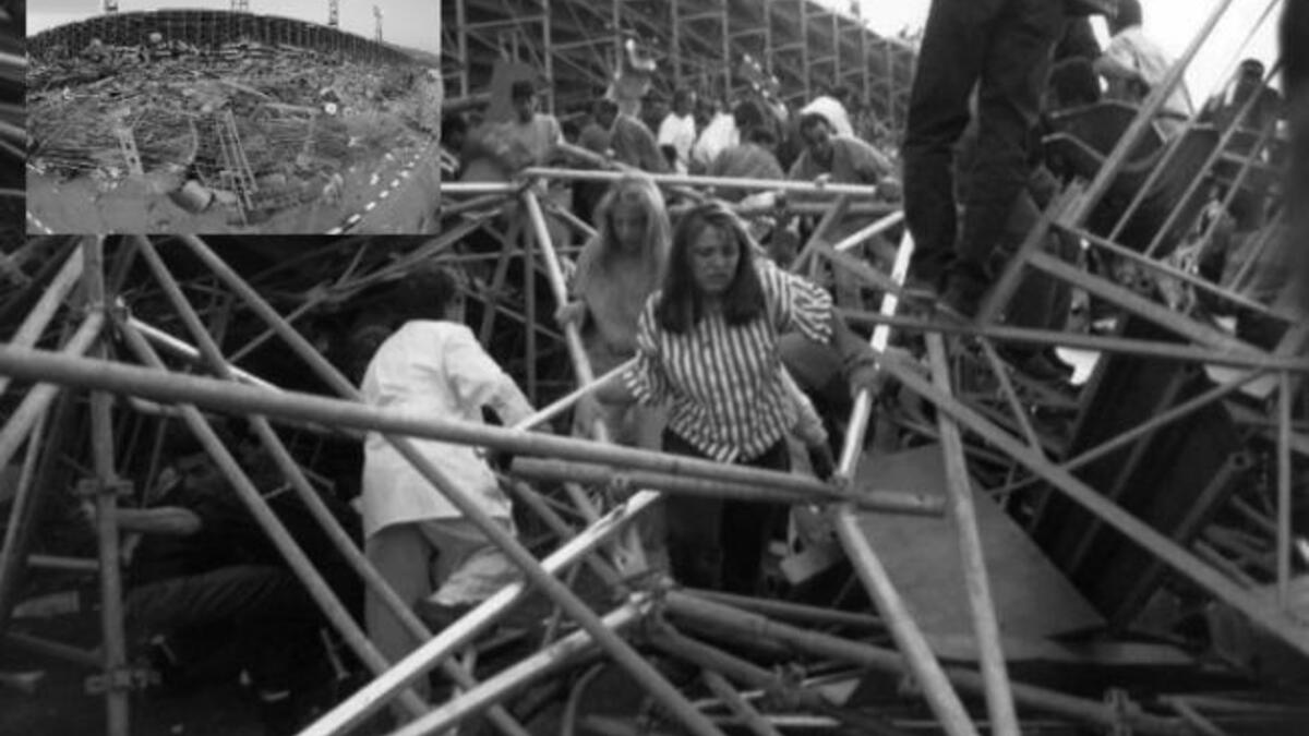 مايو 1992 - فرنسا: انهارت إحدى منصات ملعب فورياني قبيل انطلاق مباراة باستيا ومرسيليا بكأس فرنسا في كورسيكا، مما تسبب بمقتل 18 شخصاً وإصابة حوالي 2400 آخرين.