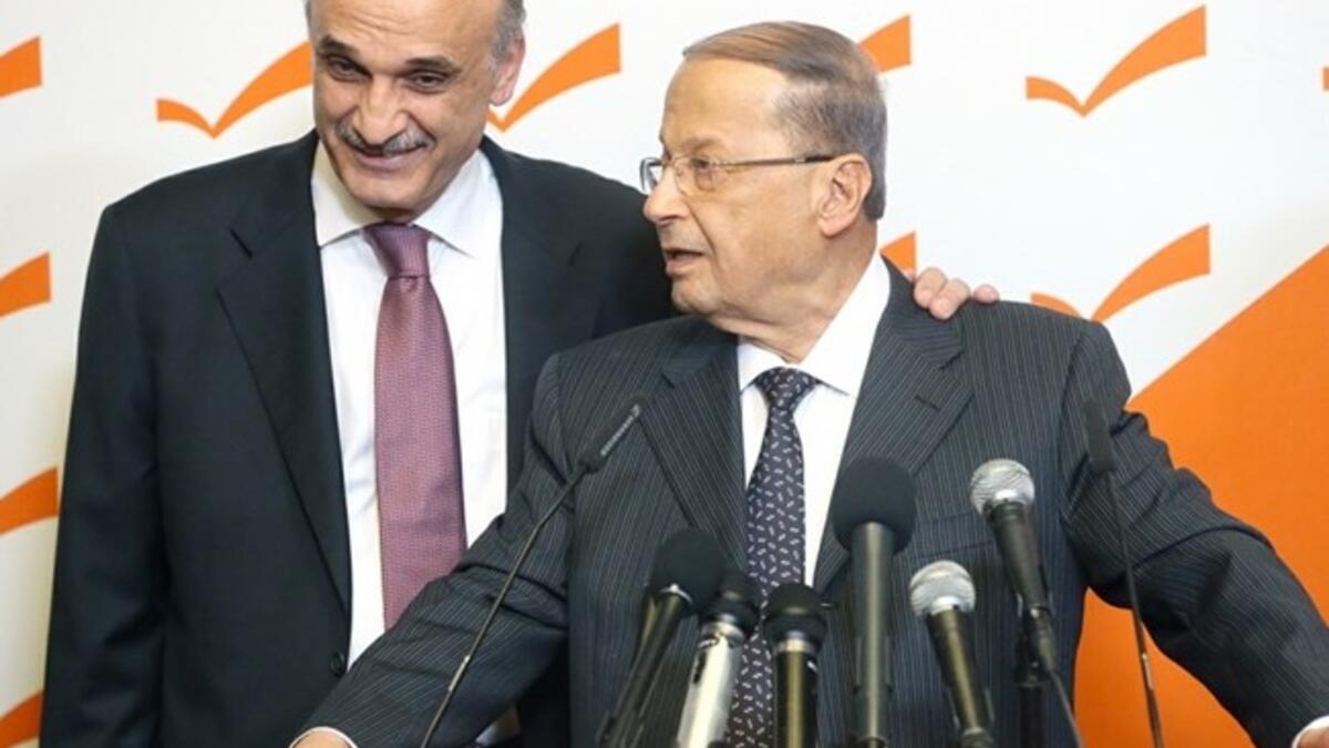 حصل ميشال عون على دعم سمير جعجع رئيس الهيئة التنفيذية للقوات اللبنانية ومن ثم سعد الحريري رئيس تيار المستقبل كمرشح لرئاسة الجمهورية. وهو ما ساعده على الوصول للرئاسة.