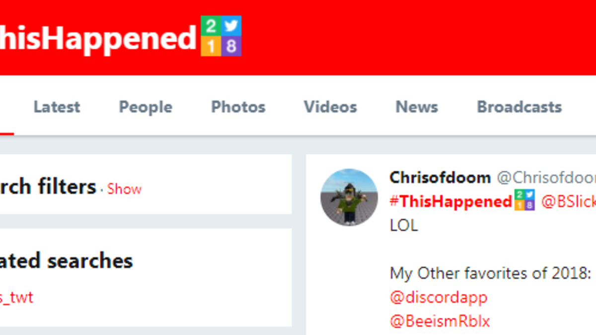 أكثر الوسوم تفاعلًا: تصدر وسم ThisHappened# قائمة أكثر الوسوم تفاعلًا حول العالم خلال عام 2018.