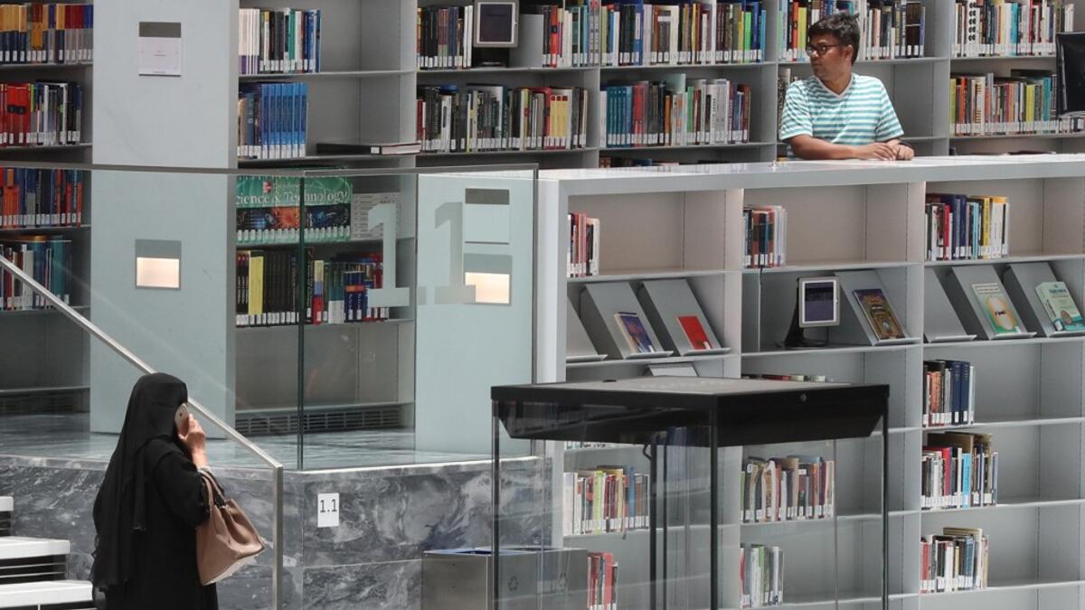 With over one million books and 500,000 digital editions, the library, located in Doha's Education City, is the largest in the Middle East. However, Dubai hopes to have 1.5 million volumes in the under-construction Mohammed bin Rashid Library when it opens. KARIM JAAFAR / AFP
