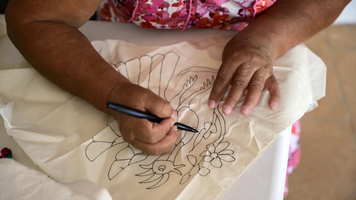 The Mexican government asked famous Venezuelan designer Carolina Herrera to explain her decision to use textile designs from three Mexican indigenous communities in six pieces of her Resort 2020 collection. Pedro PARDO / AFP