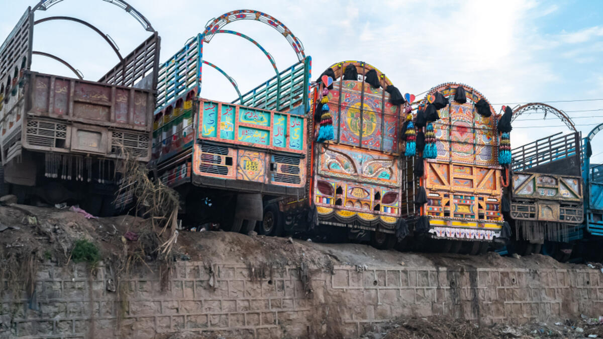 Trucks parked on a ledge  (Shutterstock)