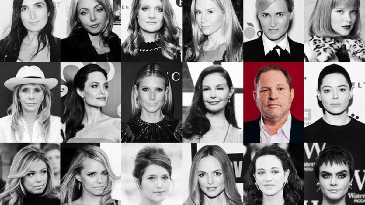 30 امرأة تعرضن للتحرش الجنسي من قبل المنتج الأمريكي "هارفي واينستين"، منهم غوينيث بالترو وأنجلينا جولي وآشلي جاد وروز ماكغاون وميرا سورفينو وآسيا أرجينتو وروزانا أركيت وجيسيكا بارث وإيما دي كونز وجوديث غودريش