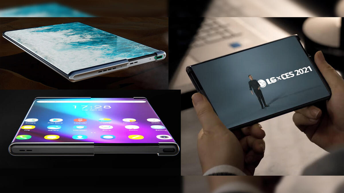 1.هاتف LG Rollable