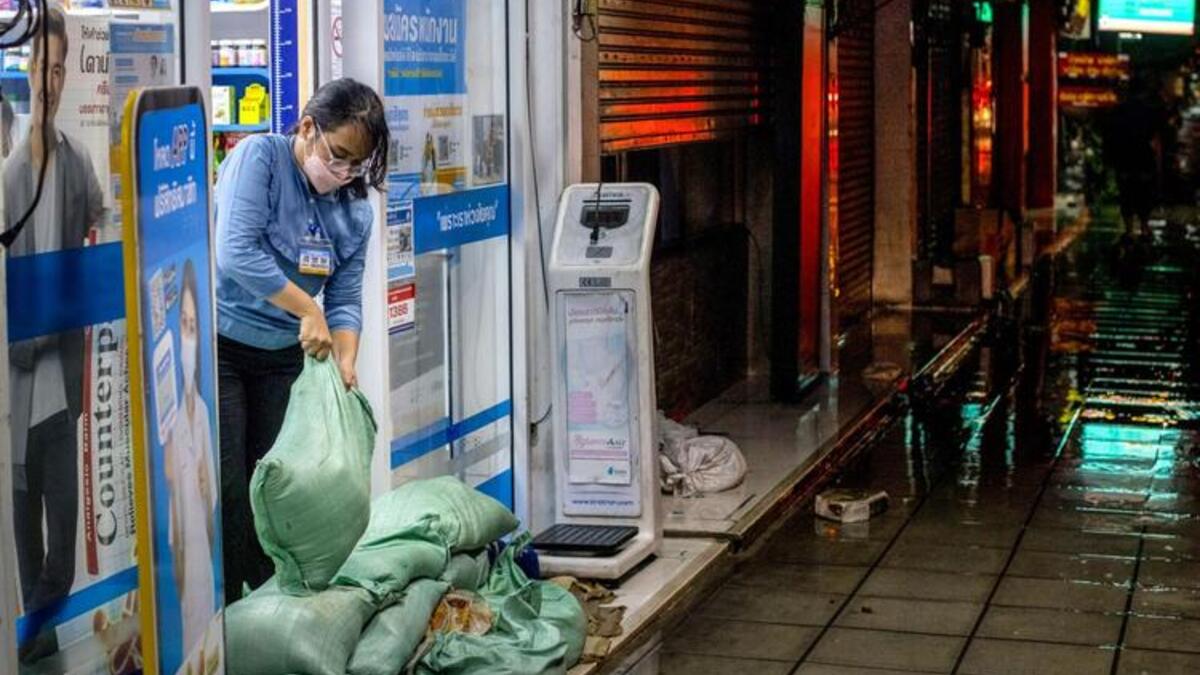 Heavy Rain Floods Streets of Thailand