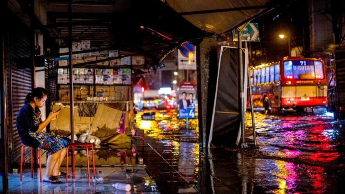 Heavy Rain Floods Streets of Thailand