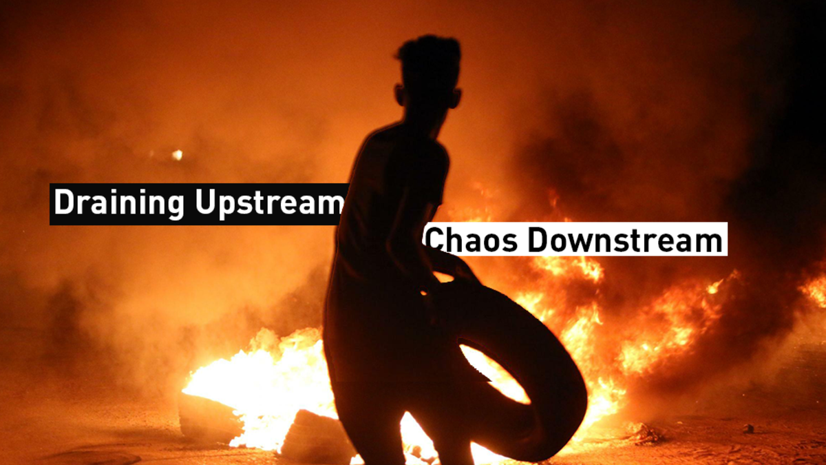 banner image, iraq, basra, chaos, water, conflict