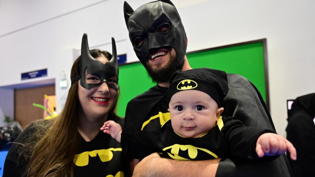 Cosplayers attend the Middle East Film & Comic Con on April 13 , 2019, in Dubai.  GIUSEPPE CACACE / AFP