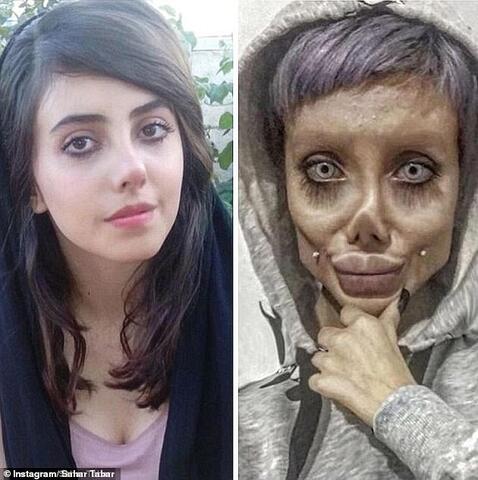 Iranian 'Zombie Angelina Jolie' Seen for the First Time After Jail Release