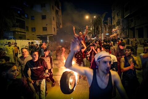 The Israeli Military Bombards The Gaza Strip