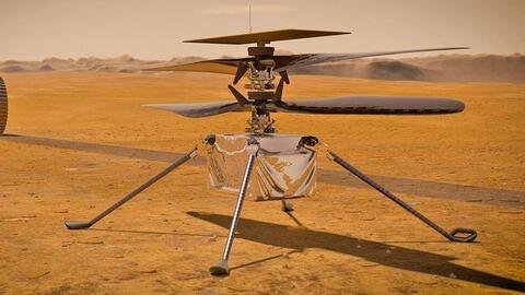 NASA Drops Helicopter on Martian Soil 