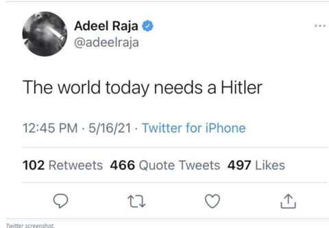 CNN Contributor Fired After Tweeting 'The World Today Needs a Hitler' 