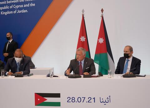 Jordan King Stresses Ties With Greek Premier 