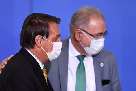 Brazilian President in 'Self-Isolation' After His Health Minister Contracts Covid