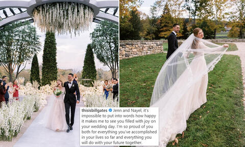 شاهد صور حفل زفاف ابنة بيل غيتس وزوجها المصري الذي تبلغ تكلفته مليوني دولار