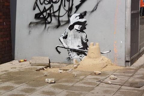 Despicable: Banksy's Artwork Hidden For Material Gain 