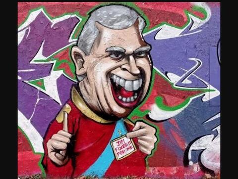 Graffiti Mocking Prince Andrew Appears in Oxford