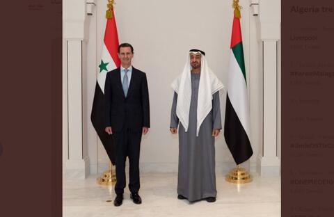 صور: بشار الاسد زار الامارات والتقى ابن زايد وابن راشد