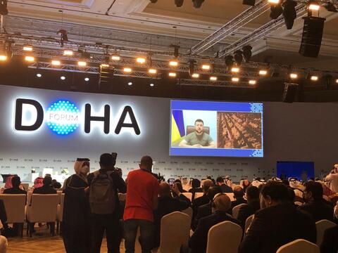 زيلنسكي عبر منتدى الدوحة: اخشى ان تؤثر الحرب على صيام المسلمين في اوكرانيا