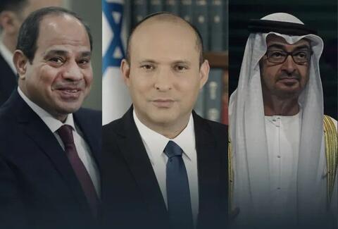El Sisi, Naftali Bennett, MBZ Meet in Sharm El Sheikh 