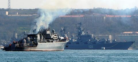 Ukraine Missile Blows up Russian Naval Cruiser in The Black Sea