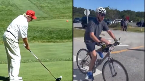 Video: Trump Makes Fun of Joe Biden's Bike Fall