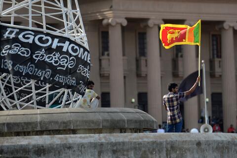 Chaos in Sri Lanka After President Flees to The Maldives
