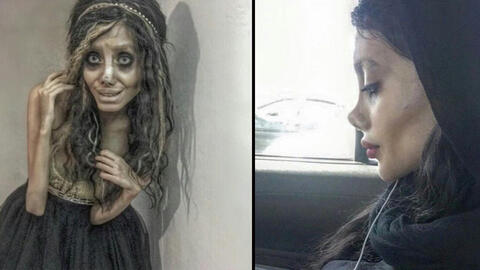 Video: Zombie Angelina Jolie shows her real face