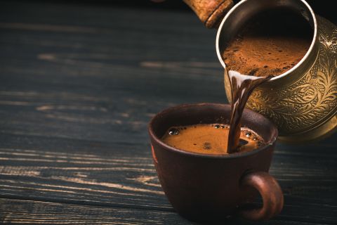 Get that caffeine kick with pot of Turkish coffee 