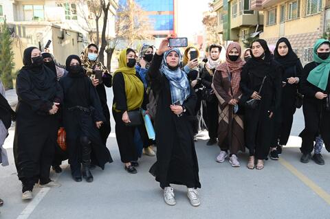 Afghan women protest for basic rights
