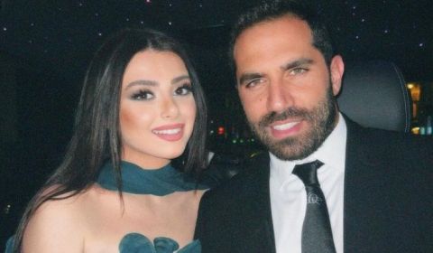 في حفل خطوبتها..ماريتا الحلاني ترقص على أكتاف والدها عاصي الحلاني وشقيقها