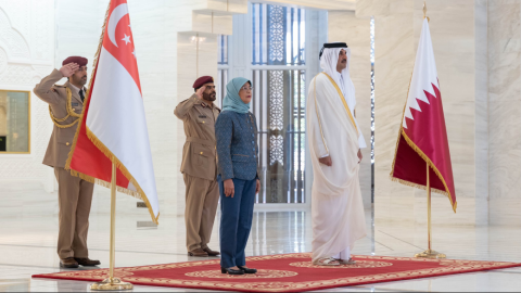 Singapore president pays surprise visit to Qatar