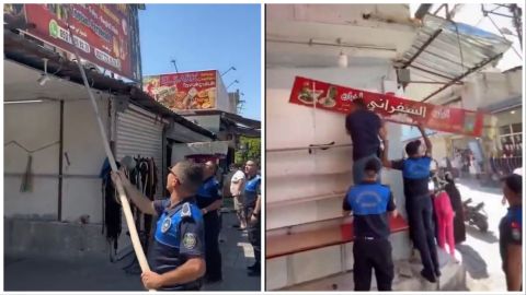 Turkey ruptures storefront signs with Arabic