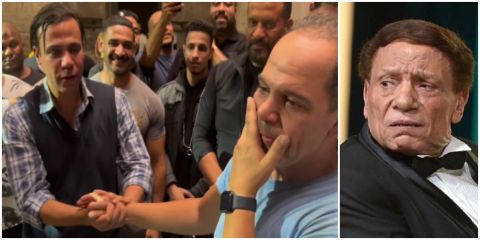 فيديو مؤثر يجمع محمد عادل إمام وشقيقه رامي.. بالتزامن مع أنباء الحالة الصحية لوالدهما