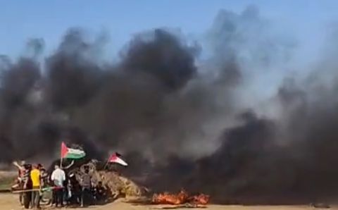 مواجهات جديدة عند حدود غزة ومسيرات اسرائيلية تقصف موقعين لحماس