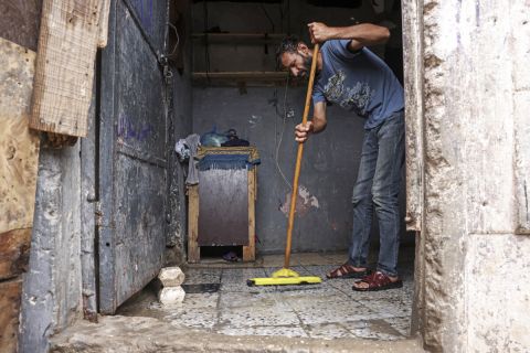 Storm Daniel's heavy rains catch up on Gaza, streets flood