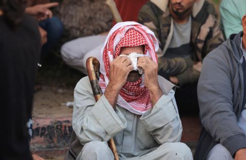 'NAKBA 2023': Gazans leave city with their hands up