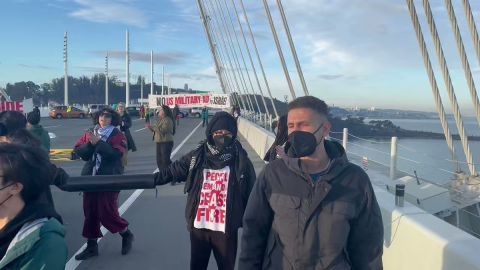 Pro-Palestinian protesters block Bay Bridge in San Francisco, demand cease-fire in Gaza