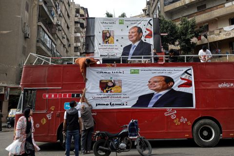 President Sisi casts his vote in Egypt's presidential elections